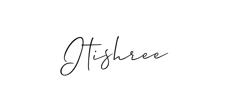 if you are searching for the best signature style for your name Itishree. so please give up your signature search. here we have designed multiple signature styles  using Allison_Script. Itishree signature style 2 images and pictures png