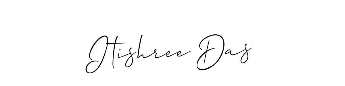 Create a beautiful signature design for name Itishree Das. With this signature (Allison_Script) fonts, you can make a handwritten signature for free. Itishree Das signature style 2 images and pictures png