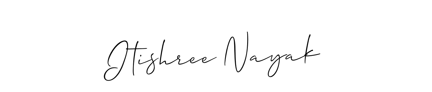 Make a beautiful signature design for name Itishree Nayak. With this signature (Allison_Script) style, you can create a handwritten signature for free. Itishree Nayak signature style 2 images and pictures png