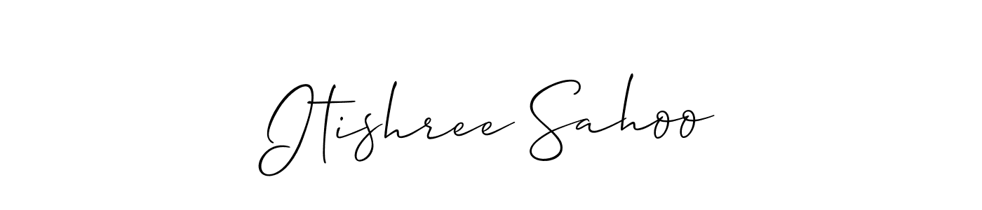 How to Draw Itishree Sahoo signature style? Allison_Script is a latest design signature styles for name Itishree Sahoo. Itishree Sahoo signature style 2 images and pictures png