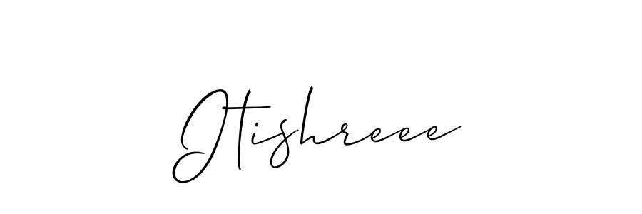 Design your own signature with our free online signature maker. With this signature software, you can create a handwritten (Allison_Script) signature for name Itishreee. Itishreee signature style 2 images and pictures png