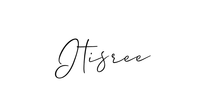 The best way (Allison_Script) to make a short signature is to pick only two or three words in your name. The name Itisree include a total of six letters. For converting this name. Itisree signature style 2 images and pictures png