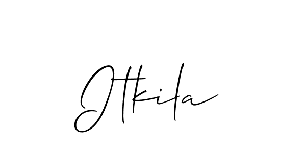 How to make Itkila name signature. Use Allison_Script style for creating short signs online. This is the latest handwritten sign. Itkila signature style 2 images and pictures png