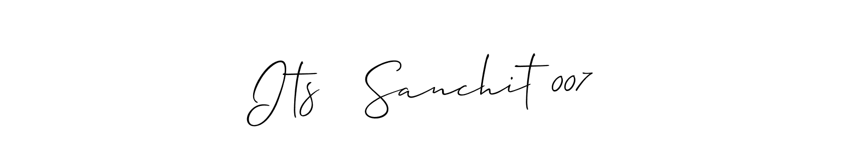 How to Draw Its   Sanchit 007 signature style? Allison_Script is a latest design signature styles for name Its   Sanchit 007. Its   Sanchit 007 signature style 2 images and pictures png