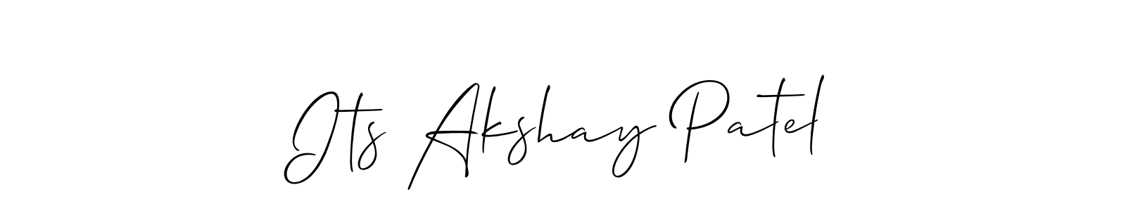 It looks lik you need a new signature style for name Its Akshay Patel. Design unique handwritten (Allison_Script) signature with our free signature maker in just a few clicks. Its Akshay Patel signature style 2 images and pictures png