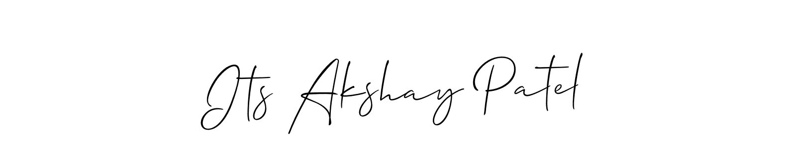 How to Draw Its Akshay Patel signature style? Allison_Script is a latest design signature styles for name Its Akshay Patel. Its Akshay Patel signature style 2 images and pictures png