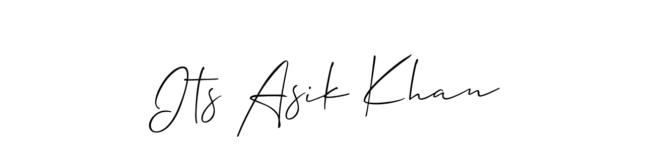 Similarly Allison_Script is the best handwritten signature design. Signature creator online .You can use it as an online autograph creator for name Its Asik Khan. Its Asik Khan signature style 2 images and pictures png