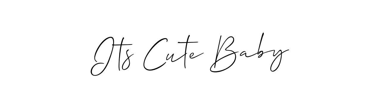 How to Draw Its Cute Baby signature style? Allison_Script is a latest design signature styles for name Its Cute Baby. Its Cute Baby signature style 2 images and pictures png