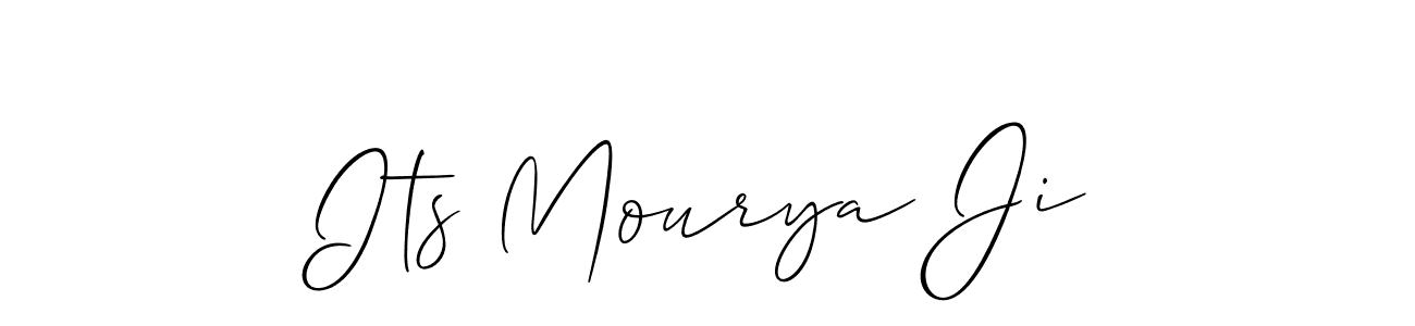 Allison_Script is a professional signature style that is perfect for those who want to add a touch of class to their signature. It is also a great choice for those who want to make their signature more unique. Get Its Mourya Ji name to fancy signature for free. Its Mourya Ji signature style 2 images and pictures png