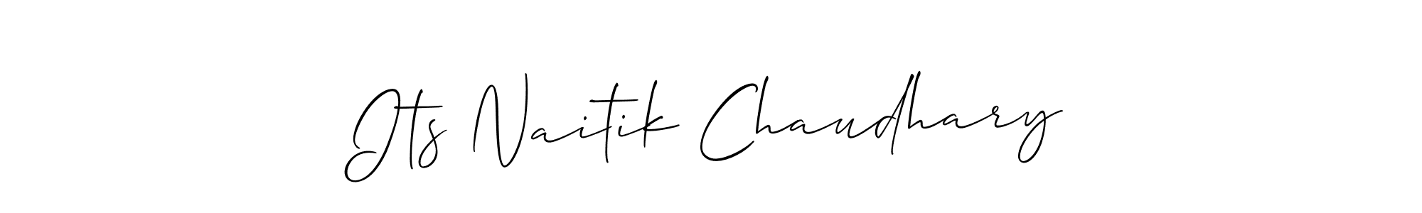Similarly Allison_Script is the best handwritten signature design. Signature creator online .You can use it as an online autograph creator for name Its Naitik Chaudhary. Its Naitik Chaudhary signature style 2 images and pictures png