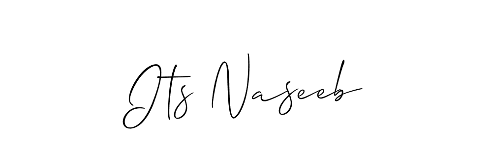 How to make Its Naseeb name signature. Use Allison_Script style for creating short signs online. This is the latest handwritten sign. Its Naseeb signature style 2 images and pictures png