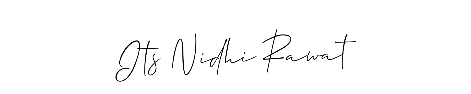 Use a signature maker to create a handwritten signature online. With this signature software, you can design (Allison_Script) your own signature for name Its Nidhi Rawat. Its Nidhi Rawat signature style 2 images and pictures png