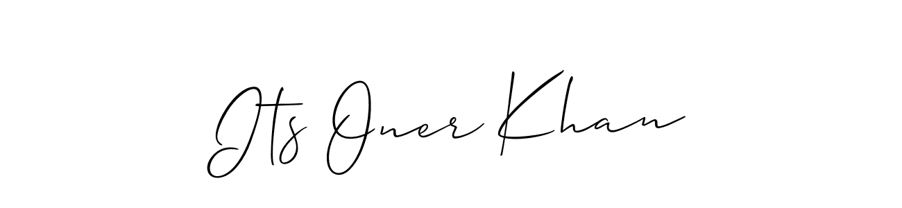 Also You can easily find your signature by using the search form. We will create Its Oner Khan name handwritten signature images for you free of cost using Allison_Script sign style. Its Oner Khan signature style 2 images and pictures png