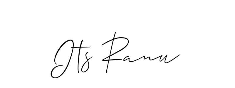 Use a signature maker to create a handwritten signature online. With this signature software, you can design (Allison_Script) your own signature for name Its Ranu. Its Ranu signature style 2 images and pictures png