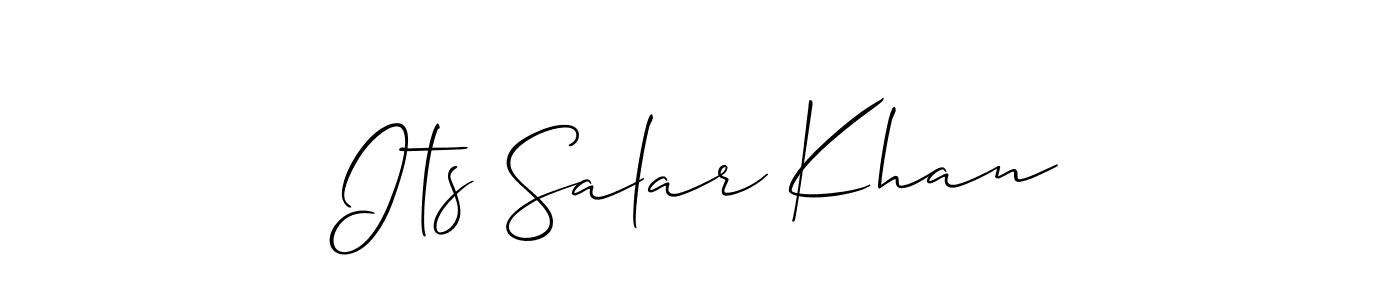 Create a beautiful signature design for name Its Salar Khan. With this signature (Allison_Script) fonts, you can make a handwritten signature for free. Its Salar Khan signature style 2 images and pictures png