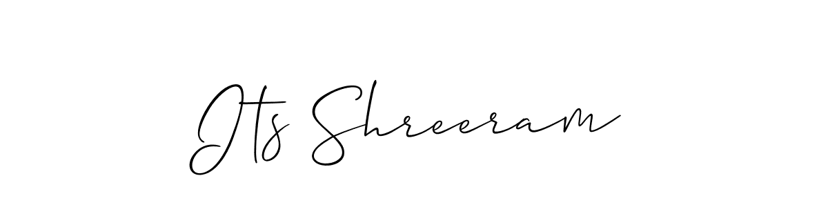 It looks lik you need a new signature style for name Its Shreeram. Design unique handwritten (Allison_Script) signature with our free signature maker in just a few clicks. Its Shreeram signature style 2 images and pictures png