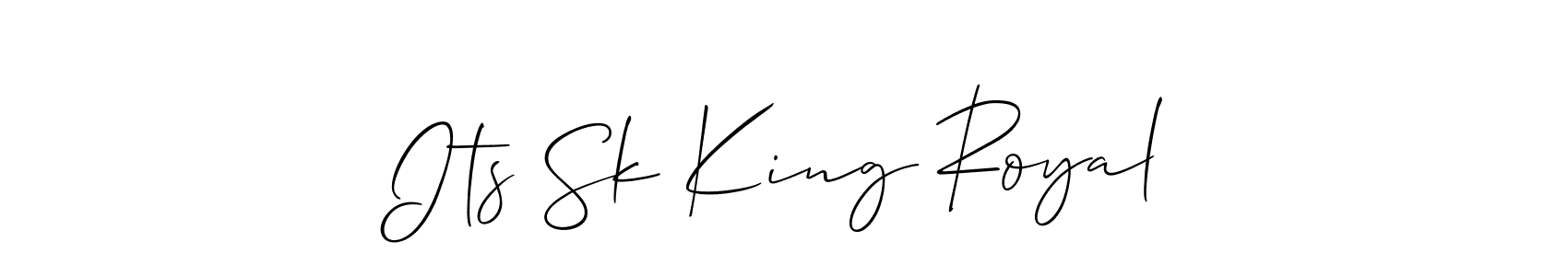 How to make Its Sk King Royal name signature. Use Allison_Script style for creating short signs online. This is the latest handwritten sign. Its Sk King Royal signature style 2 images and pictures png