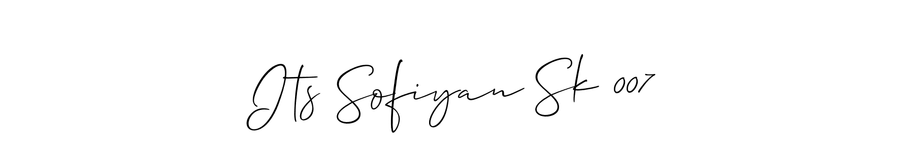 Design your own signature with our free online signature maker. With this signature software, you can create a handwritten (Allison_Script) signature for name Its Sofiyan Sk 007. Its Sofiyan Sk 007 signature style 2 images and pictures png