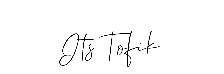 Allison_Script is a professional signature style that is perfect for those who want to add a touch of class to their signature. It is also a great choice for those who want to make their signature more unique. Get Its Tofik name to fancy signature for free. Its Tofik signature style 2 images and pictures png