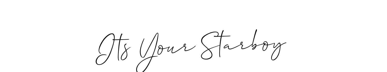 It looks lik you need a new signature style for name Its Your Starboy. Design unique handwritten (Allison_Script) signature with our free signature maker in just a few clicks. Its Your Starboy signature style 2 images and pictures png