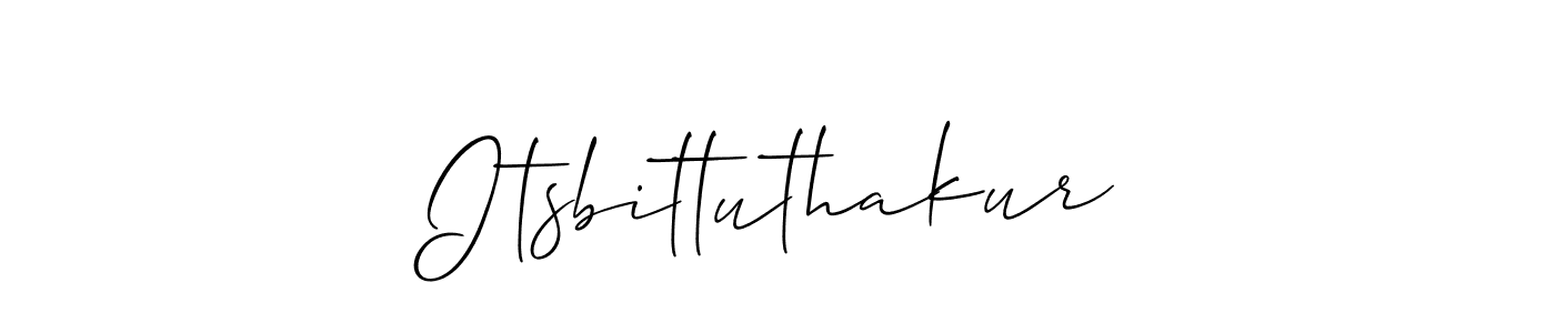 It looks lik you need a new signature style for name Itsbittuthakur. Design unique handwritten (Allison_Script) signature with our free signature maker in just a few clicks. Itsbittuthakur signature style 2 images and pictures png