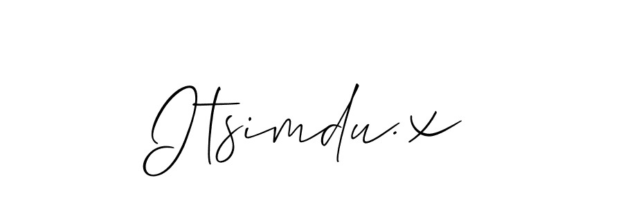 Similarly Allison_Script is the best handwritten signature design. Signature creator online .You can use it as an online autograph creator for name Itsimdu.x. Itsimdu.x signature style 2 images and pictures png