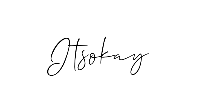 Use a signature maker to create a handwritten signature online. With this signature software, you can design (Allison_Script) your own signature for name Itsokay. Itsokay signature style 2 images and pictures png