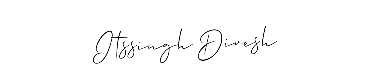 Create a beautiful signature design for name Itssingh Divesh. With this signature (Allison_Script) fonts, you can make a handwritten signature for free. Itssingh Divesh signature style 2 images and pictures png