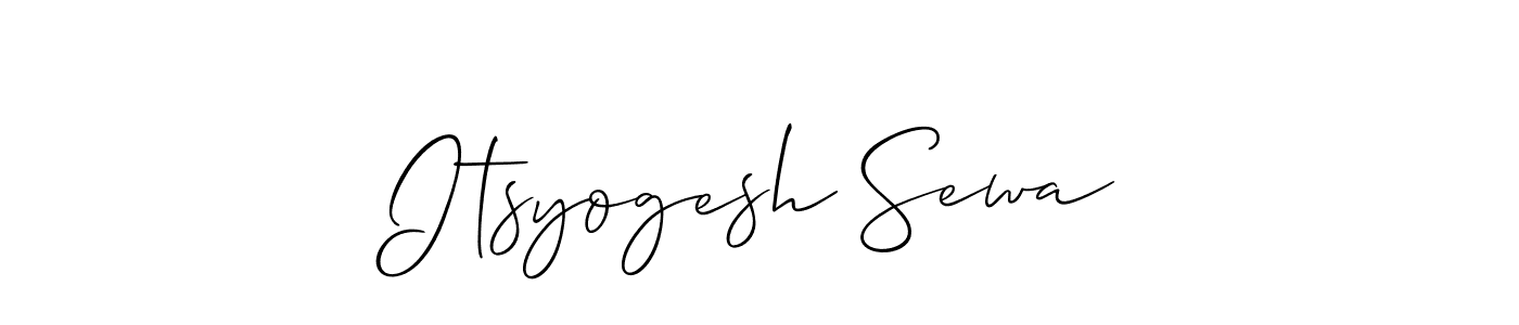 How to Draw Itsyogesh Sewa signature style? Allison_Script is a latest design signature styles for name Itsyogesh Sewa. Itsyogesh Sewa signature style 2 images and pictures png