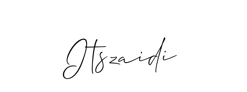 You should practise on your own different ways (Allison_Script) to write your name (Itszaidi) in signature. don't let someone else do it for you. Itszaidi signature style 2 images and pictures png