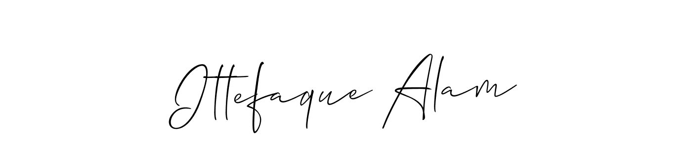 You should practise on your own different ways (Allison_Script) to write your name (Ittefaque Alam) in signature. don't let someone else do it for you. Ittefaque Alam signature style 2 images and pictures png