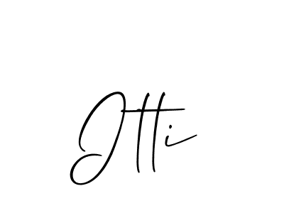 Make a beautiful signature design for name Itti. With this signature (Allison_Script) style, you can create a handwritten signature for free. Itti signature style 2 images and pictures png