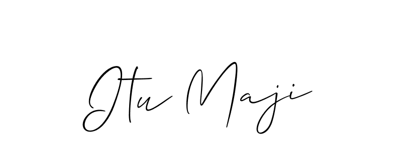 Use a signature maker to create a handwritten signature online. With this signature software, you can design (Allison_Script) your own signature for name Itu Maji. Itu Maji signature style 2 images and pictures png