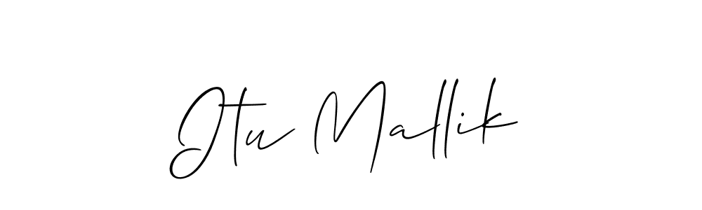 Make a beautiful signature design for name Itu Mallik. With this signature (Allison_Script) style, you can create a handwritten signature for free. Itu Mallik signature style 2 images and pictures png