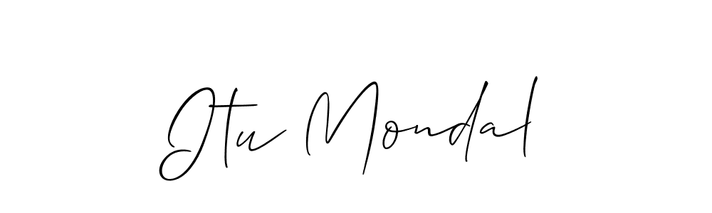 Design your own signature with our free online signature maker. With this signature software, you can create a handwritten (Allison_Script) signature for name Itu Mondal. Itu Mondal signature style 2 images and pictures png