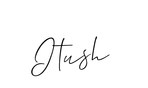 Design your own signature with our free online signature maker. With this signature software, you can create a handwritten (Allison_Script) signature for name Itush. Itush signature style 2 images and pictures png