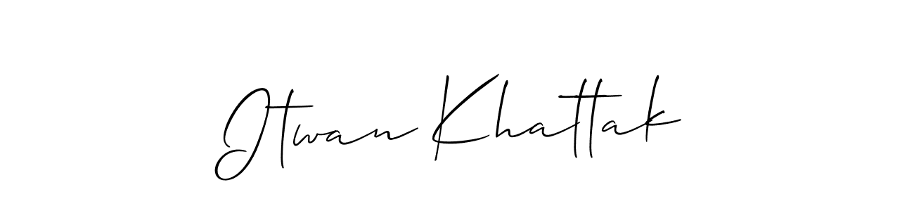 Also we have Itwan Khattak name is the best signature style. Create professional handwritten signature collection using Allison_Script autograph style. Itwan Khattak signature style 2 images and pictures png