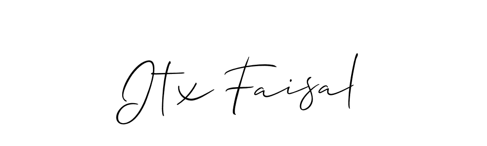 if you are searching for the best signature style for your name Itx Faisal. so please give up your signature search. here we have designed multiple signature styles  using Allison_Script. Itx Faisal signature style 2 images and pictures png