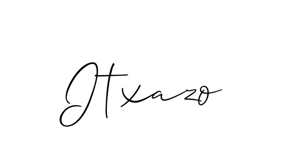 if you are searching for the best signature style for your name Itxazo. so please give up your signature search. here we have designed multiple signature styles  using Allison_Script. Itxazo signature style 2 images and pictures png