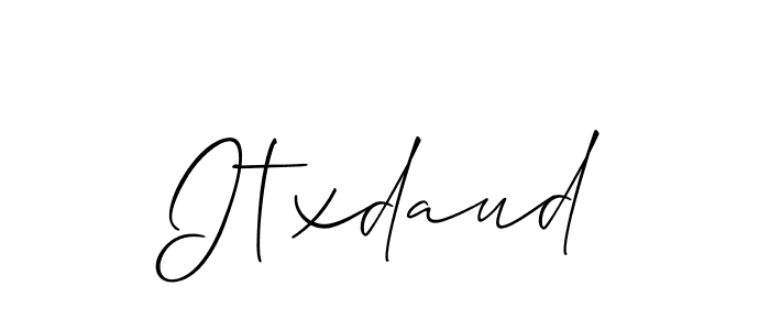 You should practise on your own different ways (Allison_Script) to write your name (Itxdaud) in signature. don't let someone else do it for you. Itxdaud signature style 2 images and pictures png
