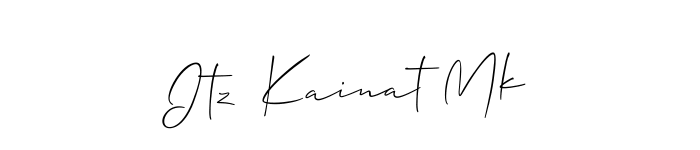 Create a beautiful signature design for name Itz  Kainat Mk. With this signature (Allison_Script) fonts, you can make a handwritten signature for free. Itz  Kainat Mk signature style 2 images and pictures png