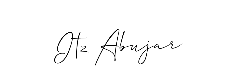 Create a beautiful signature design for name Itz Abujar. With this signature (Allison_Script) fonts, you can make a handwritten signature for free. Itz Abujar signature style 2 images and pictures png