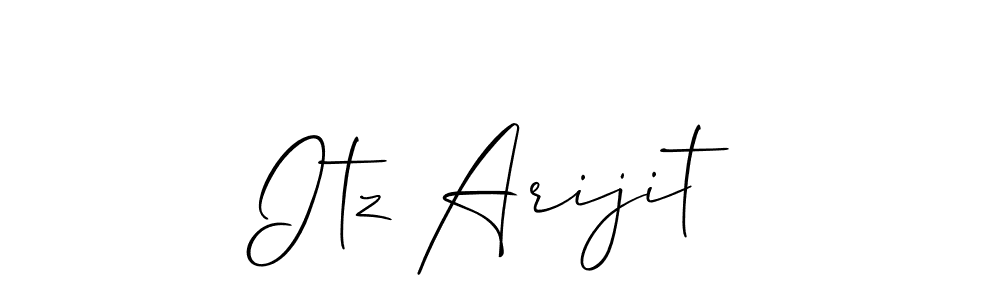 Allison_Script is a professional signature style that is perfect for those who want to add a touch of class to their signature. It is also a great choice for those who want to make their signature more unique. Get Itz Arijit name to fancy signature for free. Itz Arijit signature style 2 images and pictures png