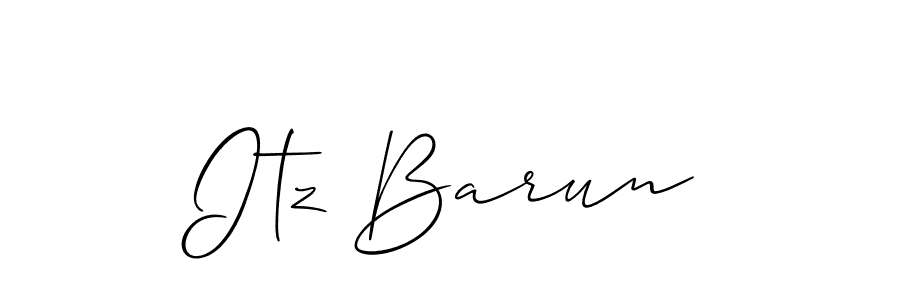 Make a beautiful signature design for name Itz Barun. With this signature (Allison_Script) style, you can create a handwritten signature for free. Itz Barun signature style 2 images and pictures png