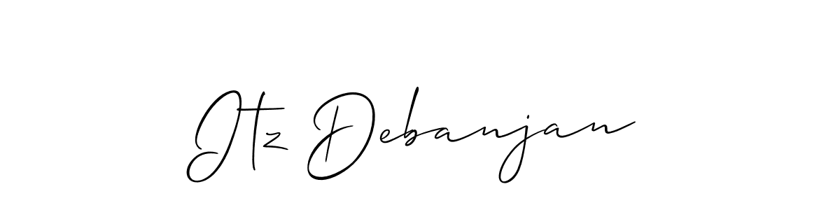 How to Draw Itz Debanjan signature style? Allison_Script is a latest design signature styles for name Itz Debanjan. Itz Debanjan signature style 2 images and pictures png