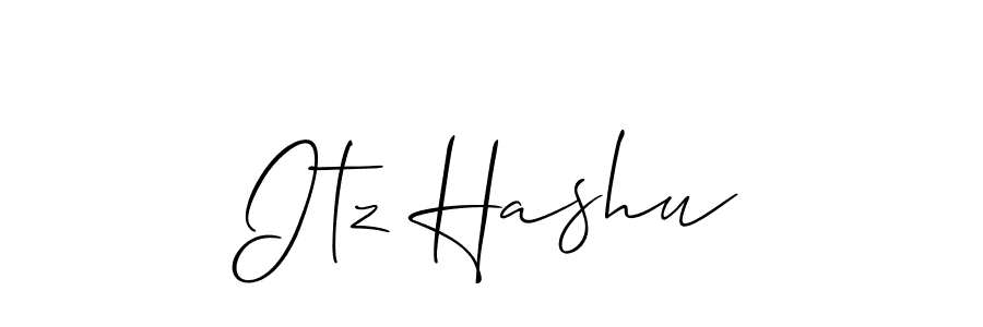 You should practise on your own different ways (Allison_Script) to write your name (Itz Hashu) in signature. don't let someone else do it for you. Itz Hashu signature style 2 images and pictures png