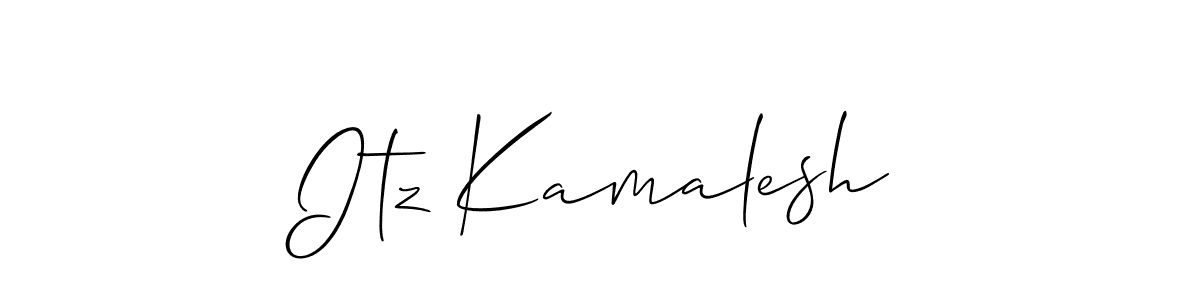 How to Draw Itz Kamalesh signature style? Allison_Script is a latest design signature styles for name Itz Kamalesh. Itz Kamalesh signature style 2 images and pictures png