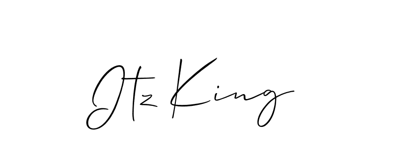 Itz King stylish signature style. Best Handwritten Sign (Allison_Script) for my name. Handwritten Signature Collection Ideas for my name Itz King. Itz King signature style 2 images and pictures png