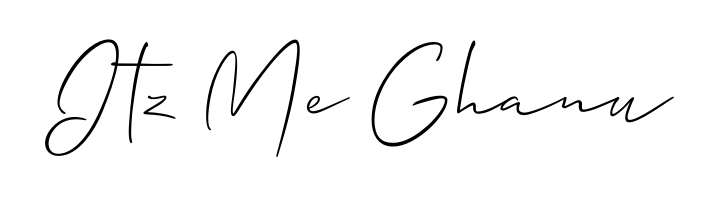 Looking for an artistic signature for Itz Me Ghanu? The Allison_Script calligraphy style gives a sophisticated flow suitable for business cards and emails. Itz Me Ghanu signature style 2 images and pictures png