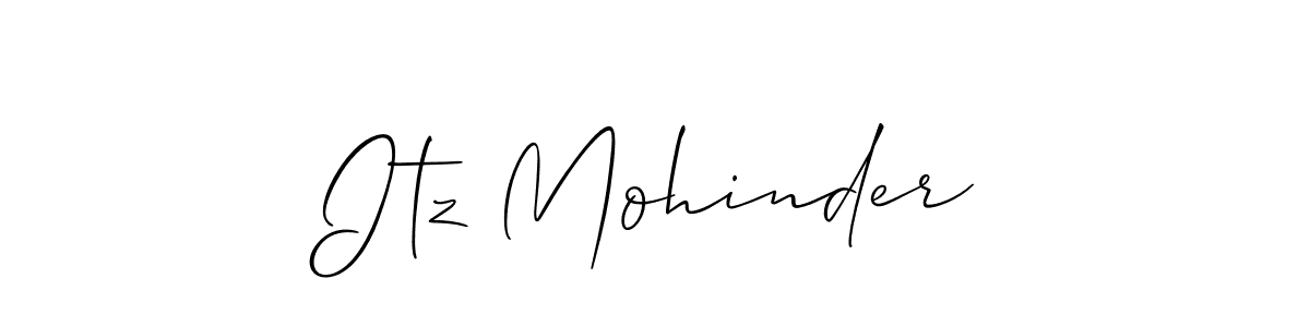 Itz Mohinder stylish signature style. Best Handwritten Sign (Allison_Script) for my name. Handwritten Signature Collection Ideas for my name Itz Mohinder. Itz Mohinder signature style 2 images and pictures png